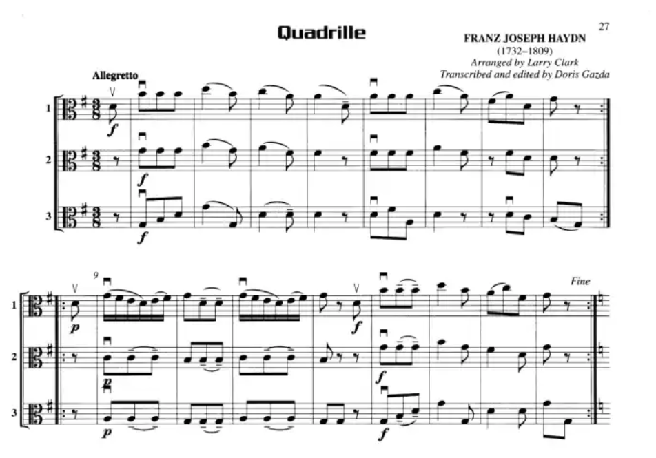 Compatible Trios For Strings Viola