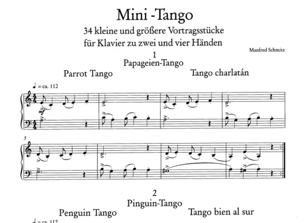 Mini Tango 34 Recital Pieces Solo And Duet