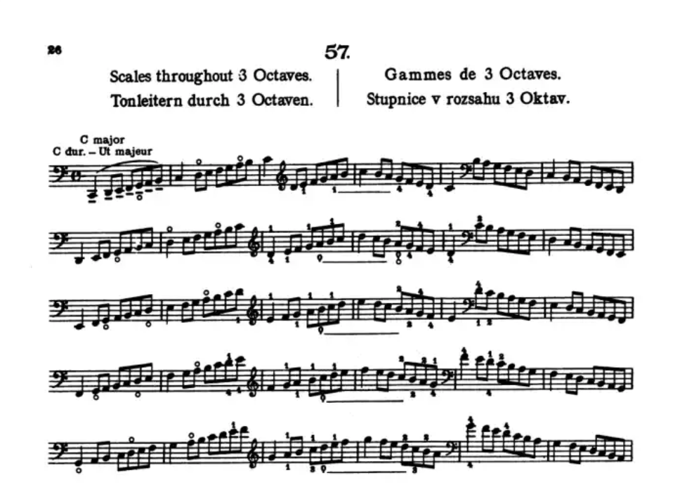 Sevcik Cello Studies - Opus 8 Book