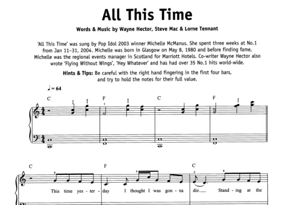 Pop Hits - Really Easy Piano Songbook
