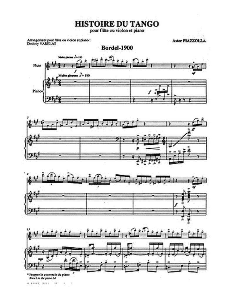 Piazzolla - Histoire Du Tango Flute Or Violin Book