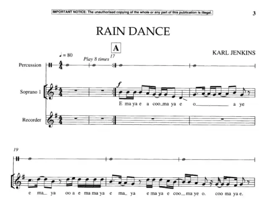 Karl Jenkins - Adiemus III Dances Of Time SSA Vocal Score Book