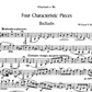 William Hursltone - 4 Characteristic Pieces For Clarinet with Piano Accompaniment Book