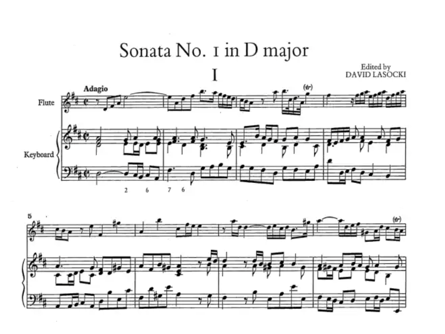 Handel Complete Sonatas for Flute and Continuo Book