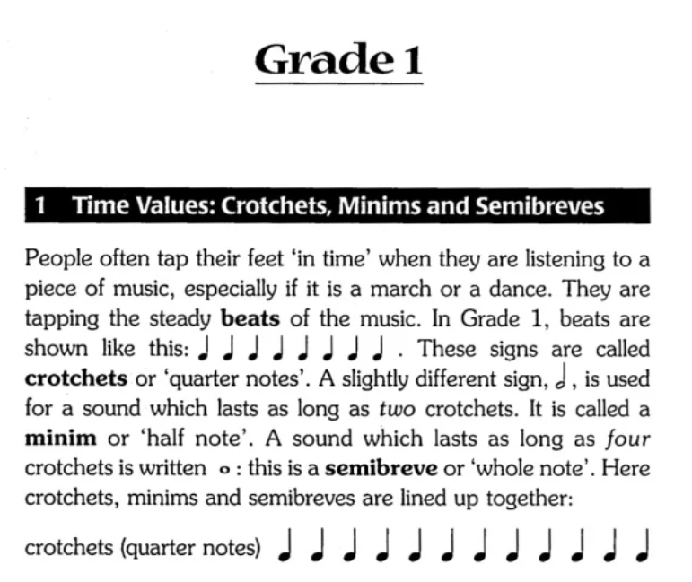 First Steps In Music Theory - Grade 1 - 5 Book