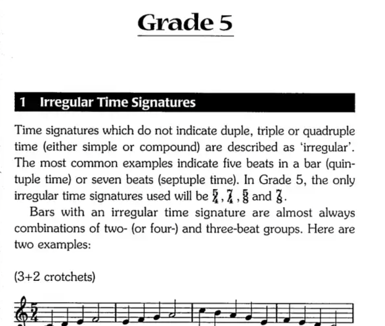 First Steps In Music Theory - Grade 1 - 5 Book