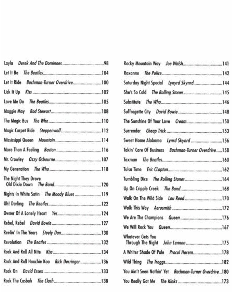 The Classic Rock Book - Easy Guitar (89 Songs)