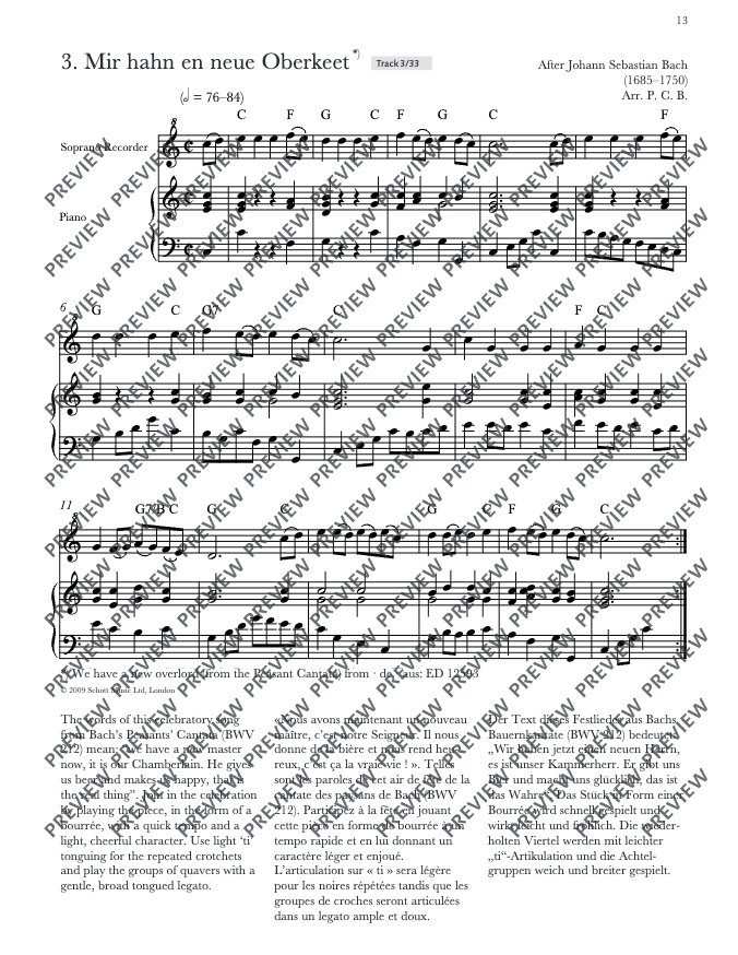Baroque Recorder Anthology Volume 1 Book/Ola