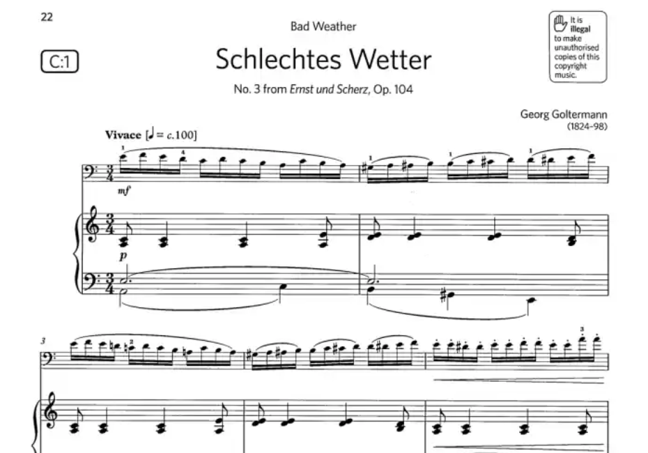 ABRSM - Cello Exam Pieces Grade 5 Cello/Piano (2024)