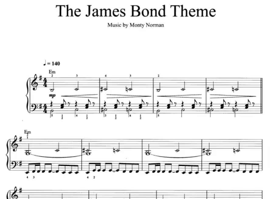 Its Easy To Play James Bond  - Piano Book