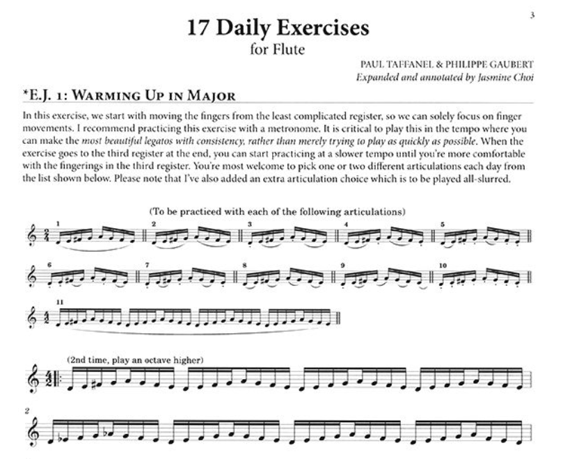 Taffanel/Gaubert - 17 Daily Exercises For Flute Book
