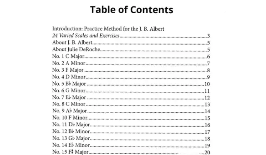 JB Albert - 24 Varied Scales & Exercises for Clarinet Book