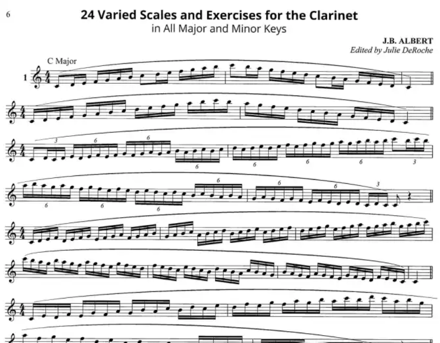 JB Albert - 24 Varied Scales & Exercises for Clarinet Book