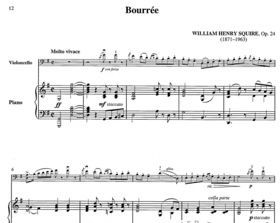 Squire Solo Cello Collection Cello/Piano Book with Audio