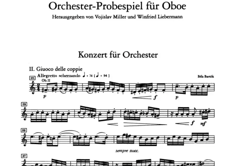 Test Pieces For Orchestral Auditions - Oboe Book