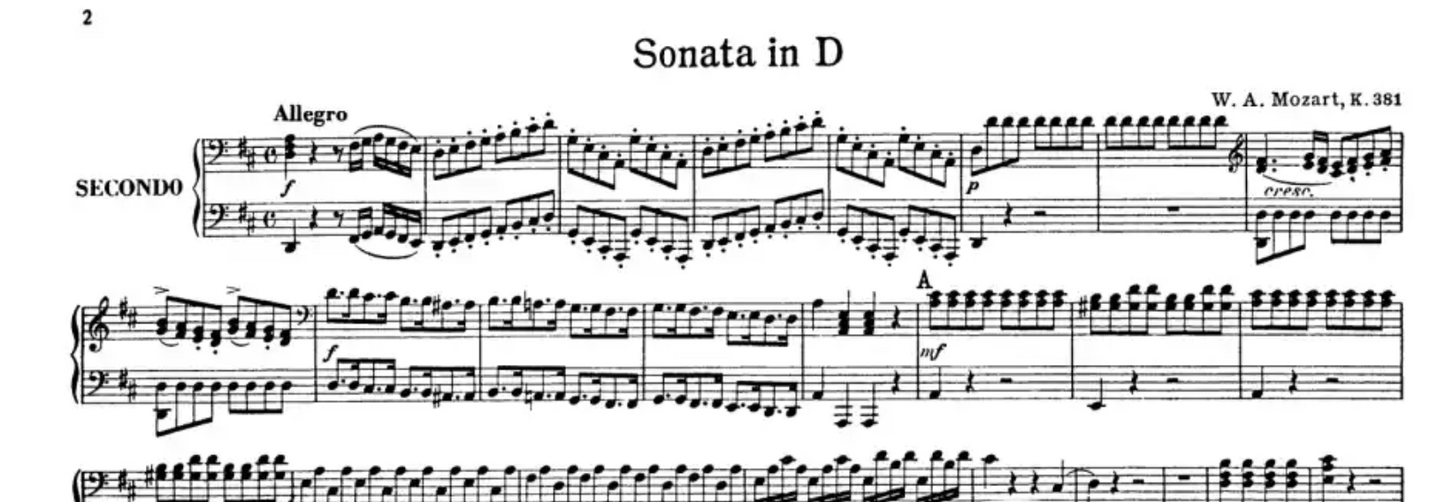 Mozart - Original Compositions For Piano Duet Book
