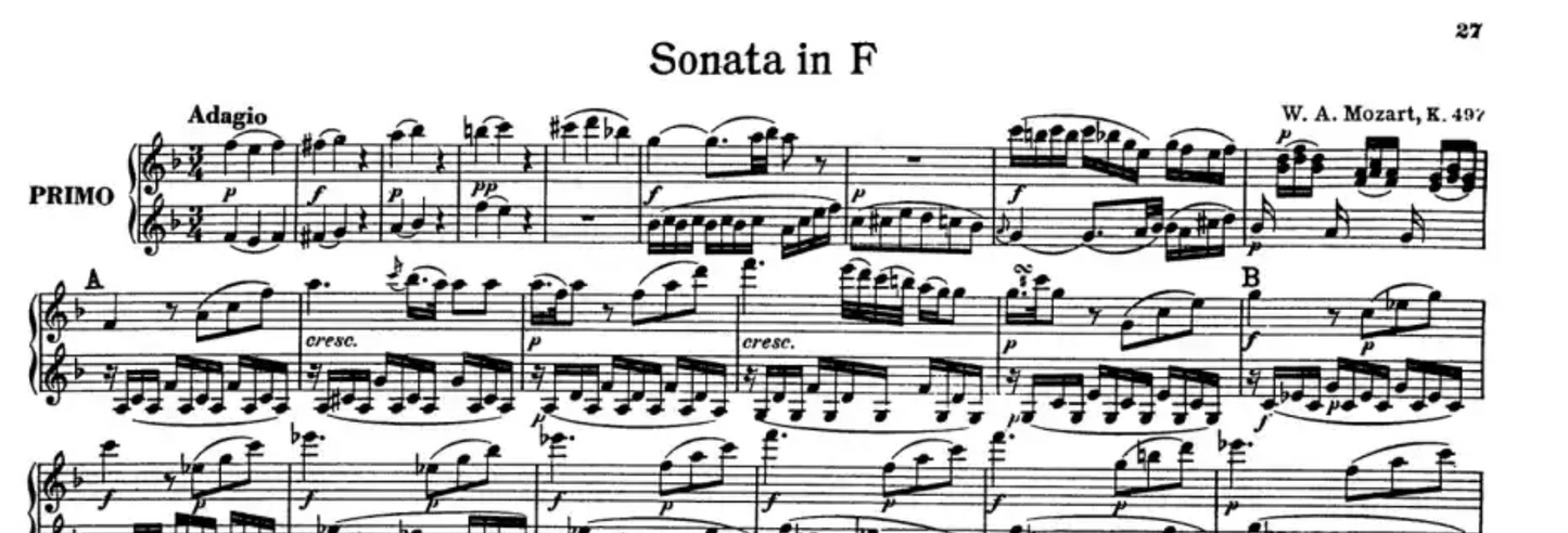 Mozart - Original Compositions For Piano Duet Book