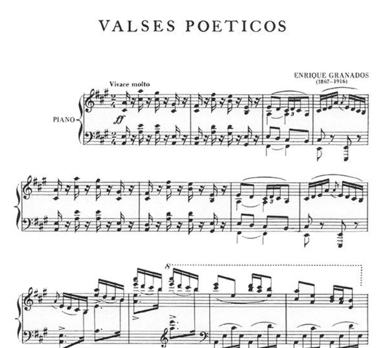 Enrique Granados - Valses Poeticos for Piano Solo Book