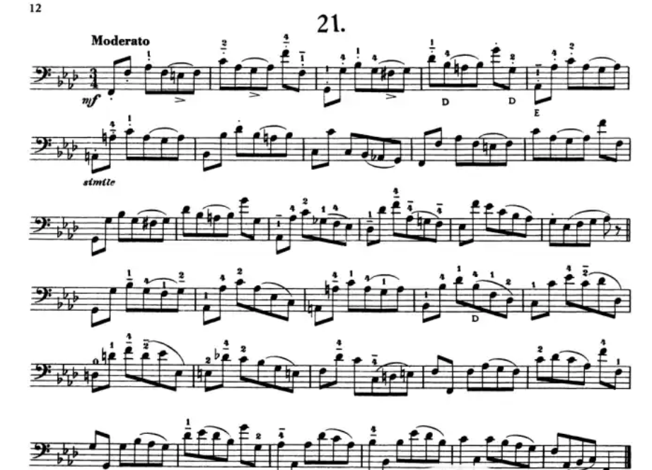 Wilhelm Sturm - 110 Studies Op 20 Volume 1 Bass Book