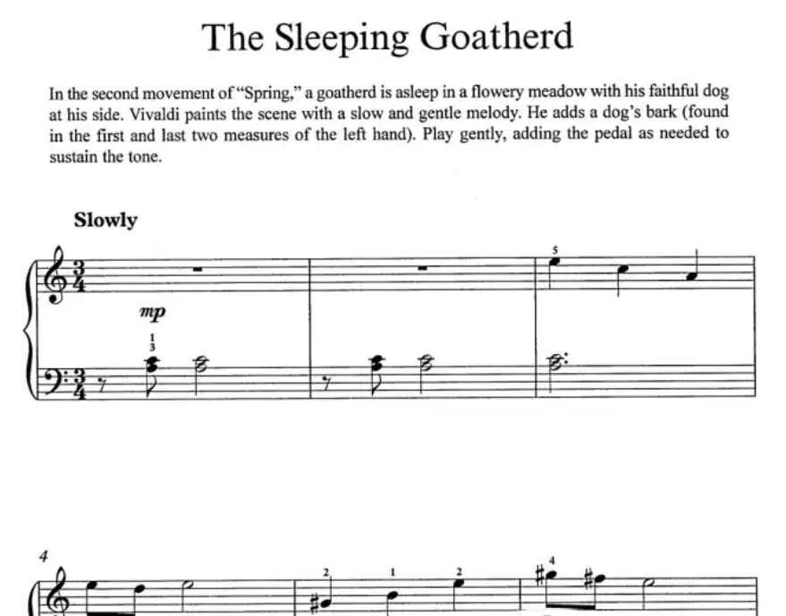 Vivaldis Four Seasons For The Beginning Pianist Book with Audio