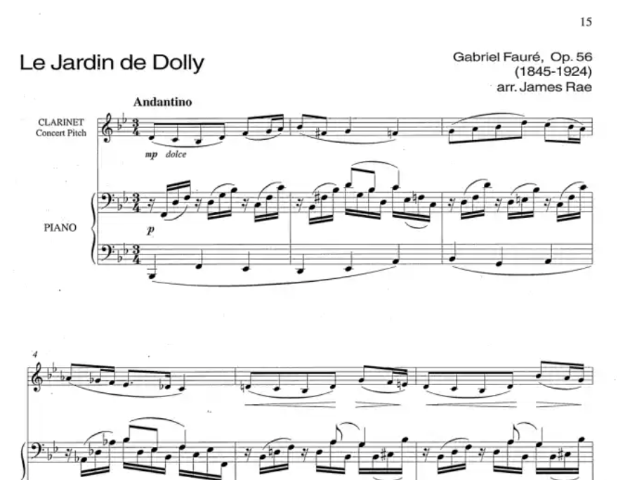 James Rae: Gabriel Faure - Clarinet Album with Piano Book