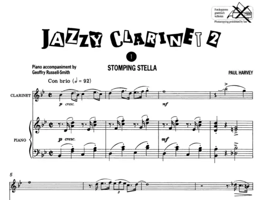 Paul Harvey - Jazzy Clarinet Book 2 (James Rae)