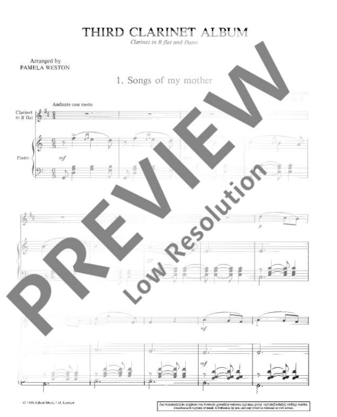 Pamela Weston - Bb Clarinet Album Volume 3 Book