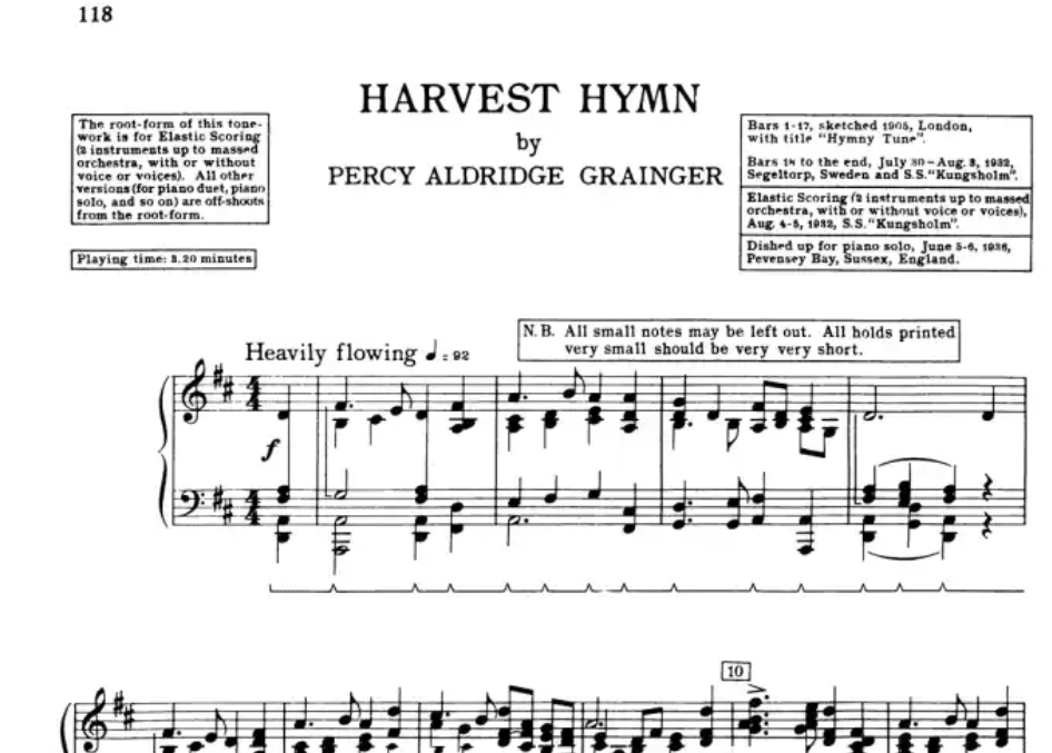A Percy Grainger Piano Album Book