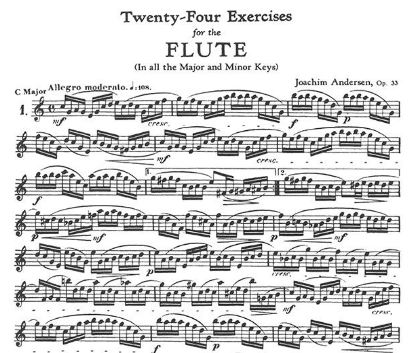Joachim Andersen - Twenty Four Exercises for the Flute Op 33 Book