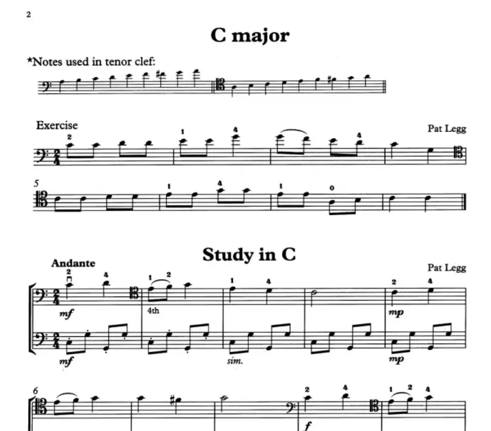 Learning The Tenor Clef Cello Book
