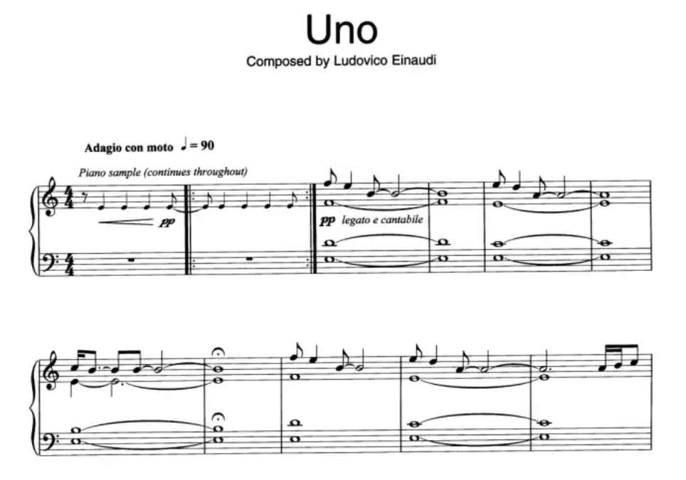 Ludovico Einaudi - Divenire For Piano Book