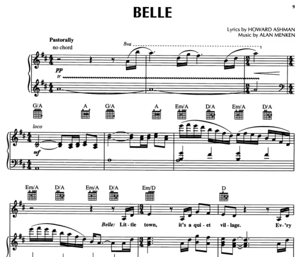 Beauty And The Beast A New Musical PVG Songbook