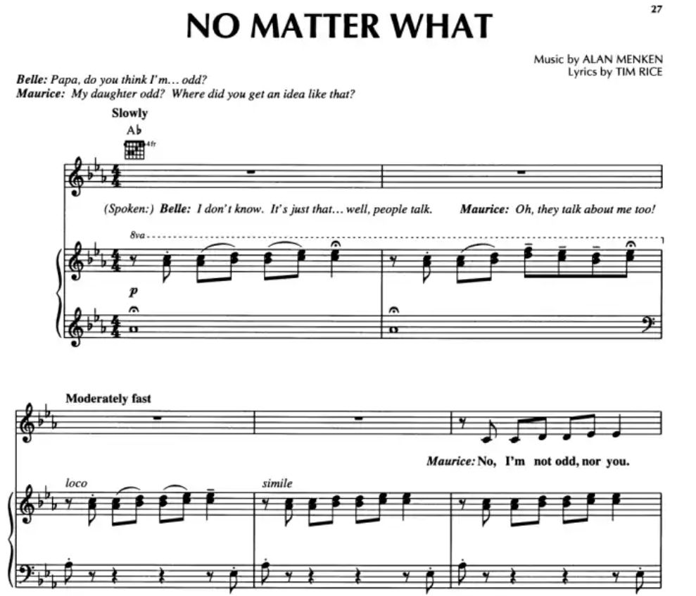 Beauty And The Beast A New Musical PVG Songbook