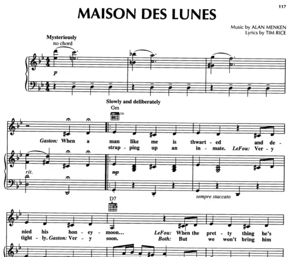 Beauty And The Beast A New Musical PVG Songbook