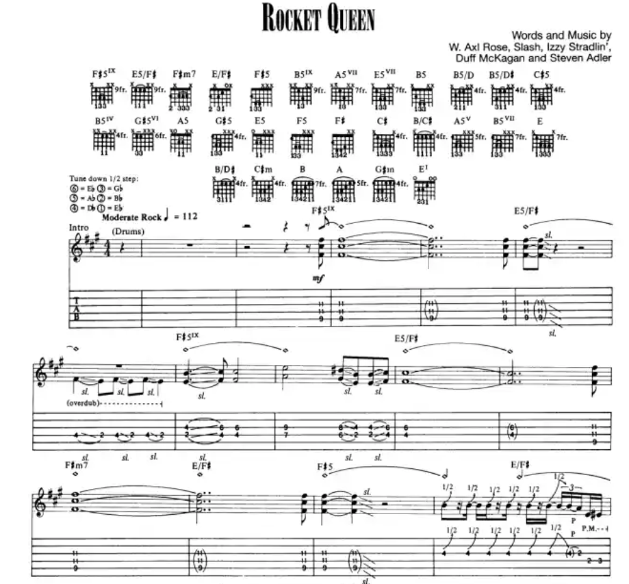 Guns N Roses Complete Volume 2 Guitar Tab Book (Songs M-Z)