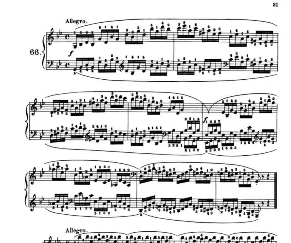 Czerny - 160 Exercises Op 821 For Piano Book