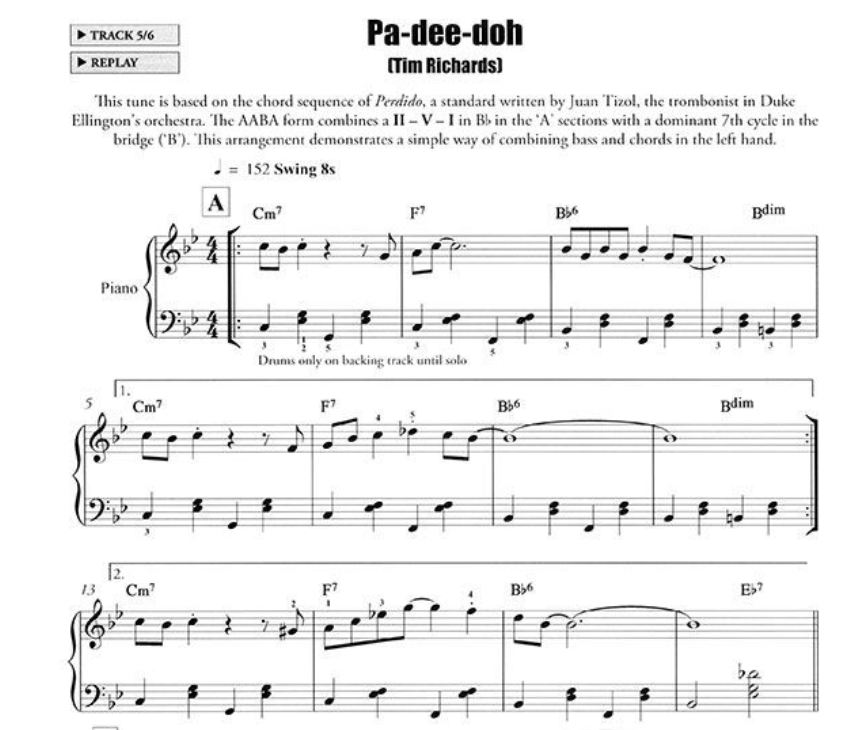 Beginning Jazz Piano - Part 2 Book/Ola