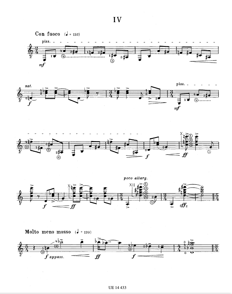 Richard Rodney Bennett - Impromptus For Guitar Book