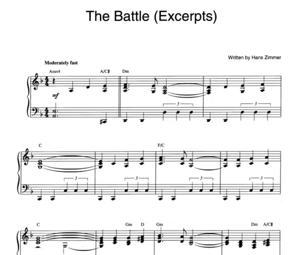 Gladiator - Piano Solo Selections Songbook