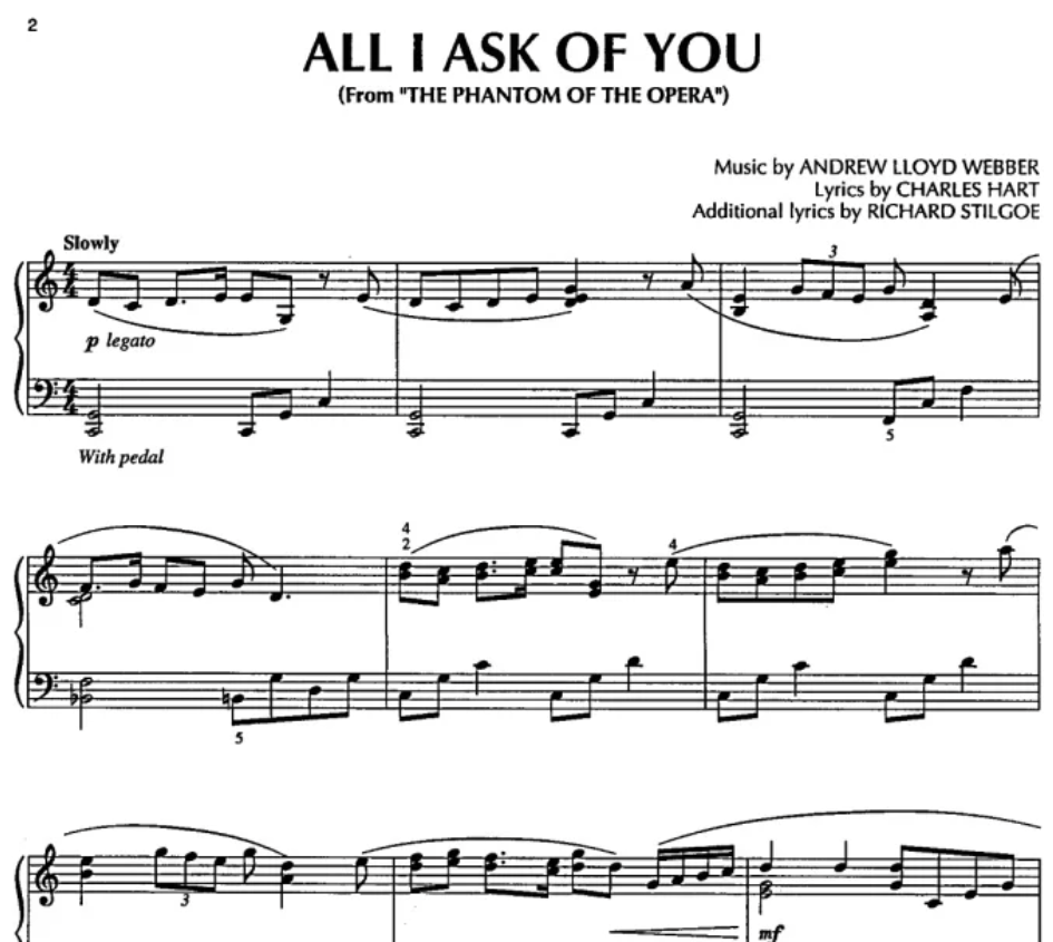 Andrew Lloyd Webber - Piano Solos Book