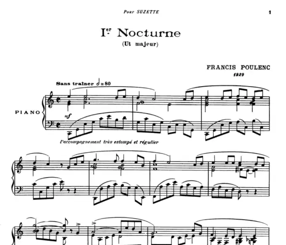 Francis Poulenc - Nocturnes For Piano Book