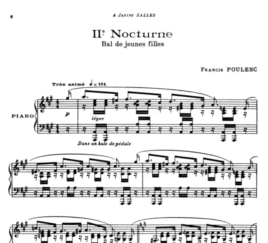 Francis Poulenc - Nocturnes For Piano Book