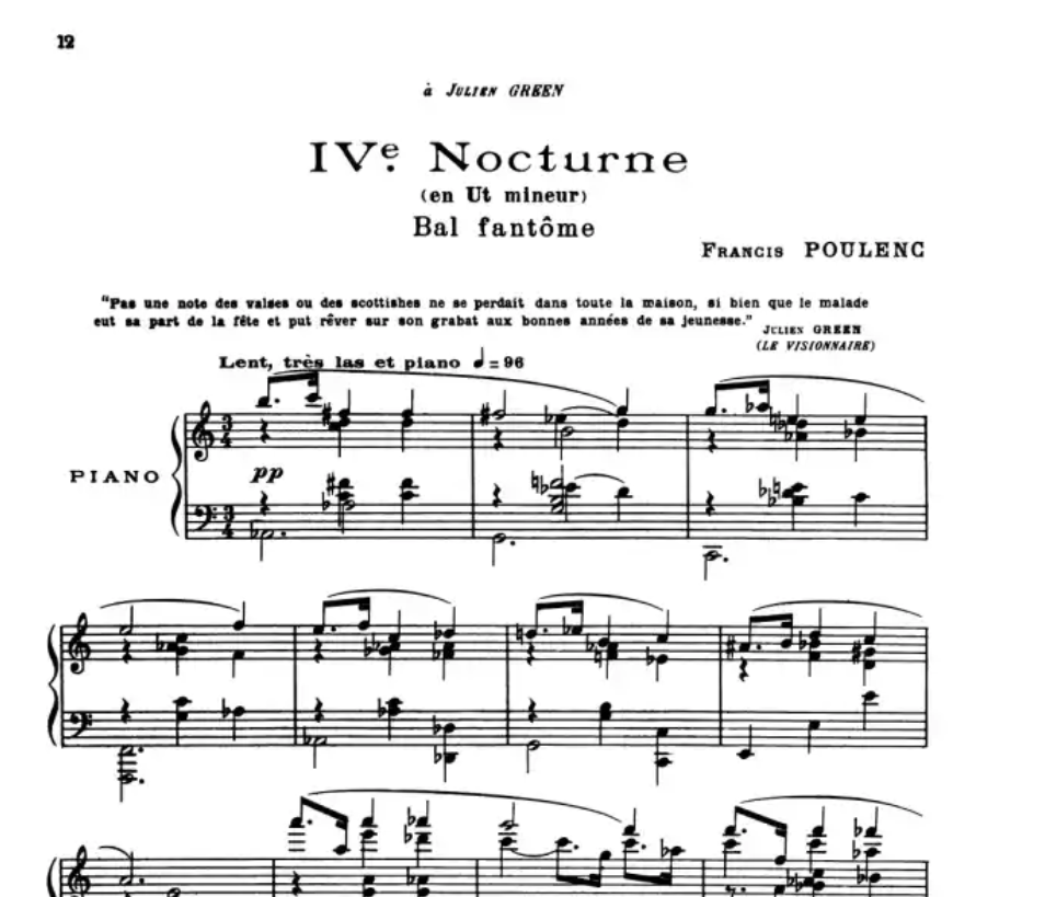 Francis Poulenc - Nocturnes For Piano Book