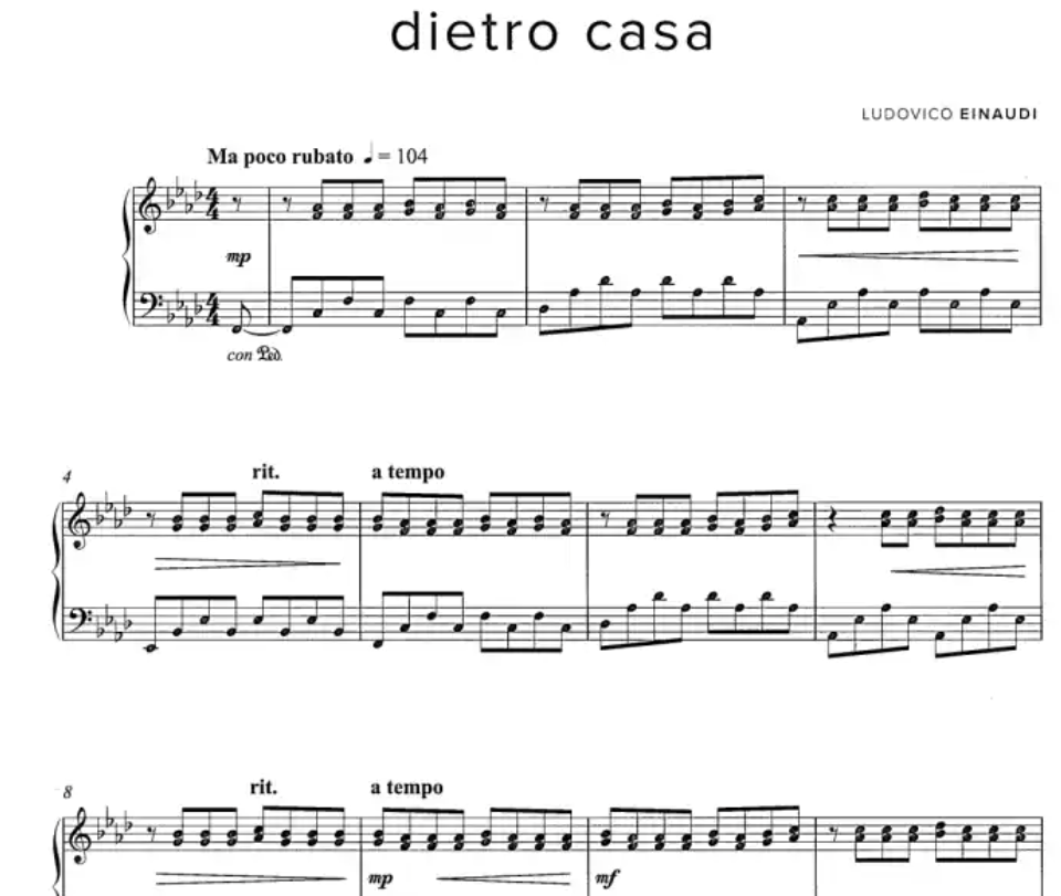 Einaudi The Easiest Original Pieces