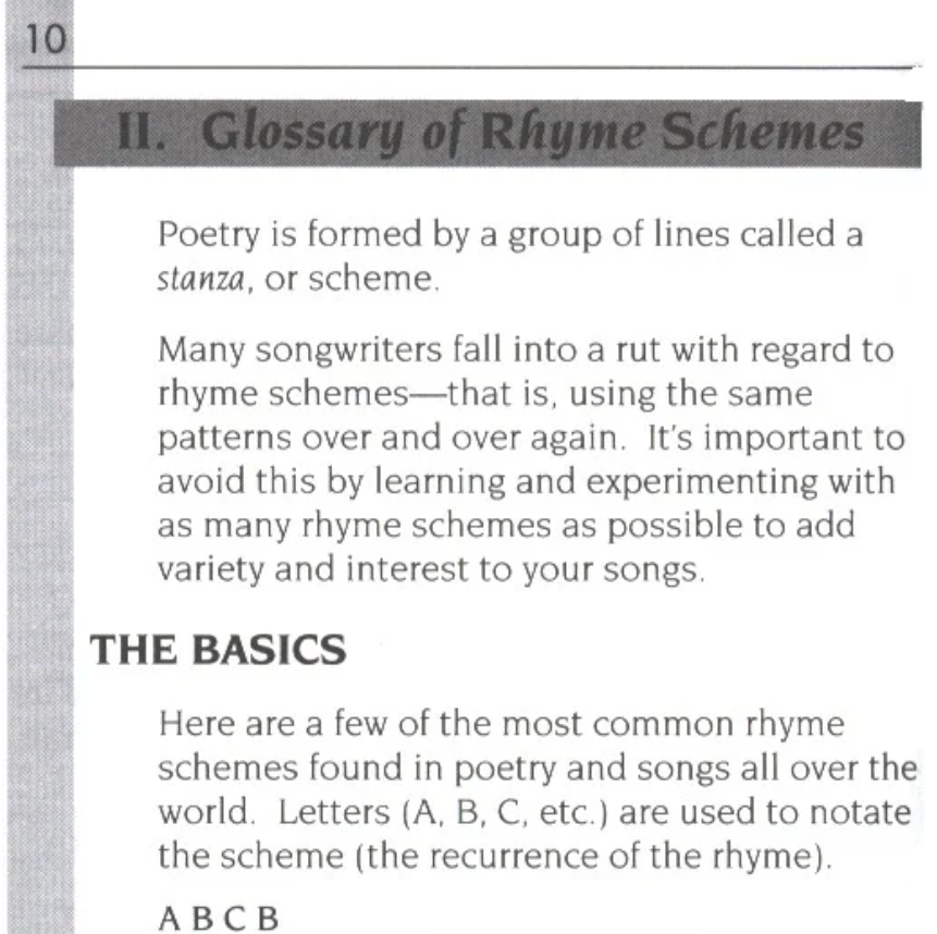 Essential Songwriters Rhyming Dictionary Book