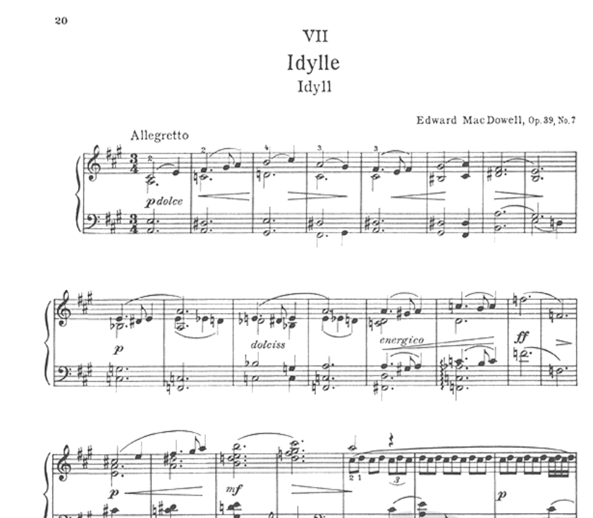 Macdowell - 12 Etudes Technique & Style Op 39 Piano Book