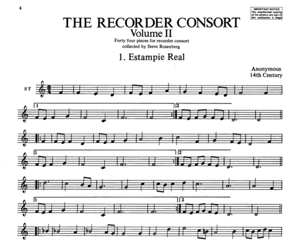 The Recorder Consort - Book 2 (44 Pieces)