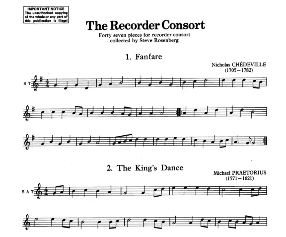 The Recorder Consort - Book 1 (47 Pieces)
