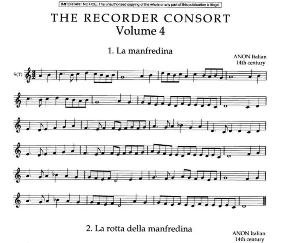 The Recorder Consort - Book 4 (40 Pieces)