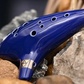 Ceramic 12 Hole Ocean Blue Ocarina with Display Stand, Bag and Songbook